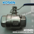 2 Piece Thread Stainless Steel Ball Valves